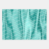 Aqua Satin - Happy Moederdag - Tekstpatroon Inpakpapier Vel (Voorkant 2)