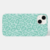 Aqua Schattige Girly Dierenprint Case-Mate iPhone Case (Achterkant (horizontaal))