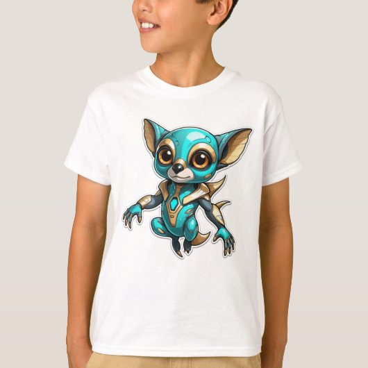 Aqua Schattige T-shirt (Voorkant)
