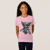 Aqua Schattige T-shirt (Voorkant volledig)