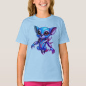 Aqua Schattige T-shirt (Voorkant)