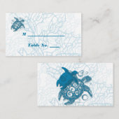 Aqua schildpad Liefde Trouwplaats Kaarten Plaatskaartje (Voorkant / Achterkant)