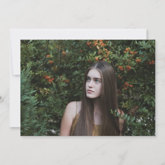 Aqua scrubs verpleegster foto ze deed het Afstuder Kaart (Achterkant)