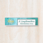 Aqua Seafoam Clinical Workspace Nameplate Kantoor Deurbordje (Voorkant)