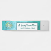 Aqua Seafoam Clinical Workspace Nameplate Kantoor Deurbordje (Voorkant)