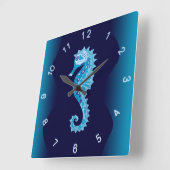 Aqua Seahorse Wall klok (Hoek)