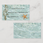 Aqua Seapaarden Nautic Wedding Website Tussenvoegs Informatiekaartje (Voorkant / Achterkant)