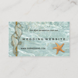 Aqua Seapaarden Nautic Wedding Website Tussenvoegs Informatiekaartje