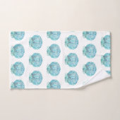 Aqua Seashell Bad Handdoek (Handdoek)