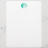 Aqua Seashell Letterhead (Voorkant)