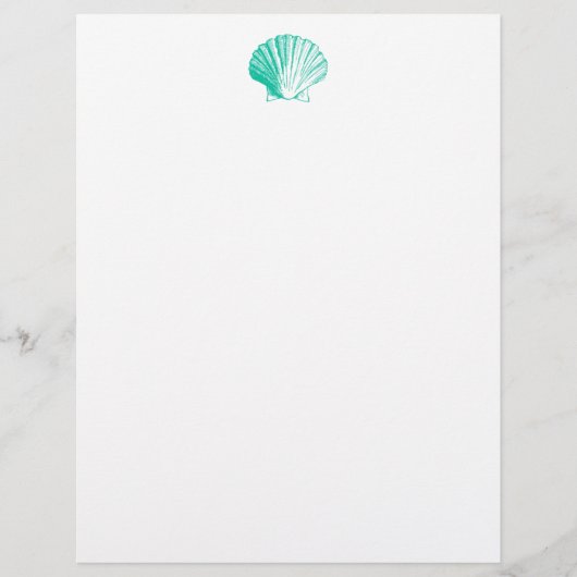 Aqua Seashell Letterhead (Voorkant)