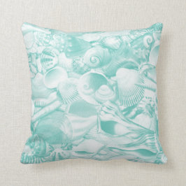 Aqua Seashells Sierkussen