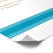 Aqua Seating Chart, Caroline Wedding Collectie Poster (Hoek)