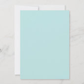 Aqua Serene Botanische Bruiloft Kaart (Achterkant)