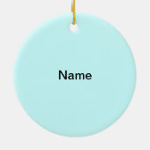 Aqua Serenity Cross-keramisch rond ornament (Achterkant)