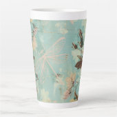 Aqua Shabby Cottage Dragonfly Latte Mok (Voorkant)