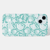Aqua Shells Personalized Case-Mate iPhone Case (Achterkant (horizontaal))