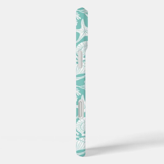 Aqua Shells Personalized Case-Mate iPhone Case (Achterkant / Rechts)