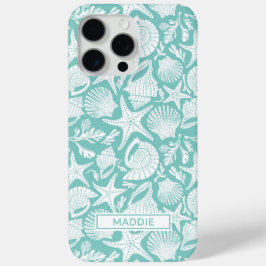 Aqua Shells Personalized Case-Mate iPhone Case