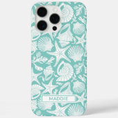 Aqua Shells Personalized Case-Mate iPhone Case (Achterkant)