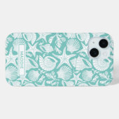 Aqua Shells Personalized Case-Mate iPhone Case (Achterkant (horizontaal))