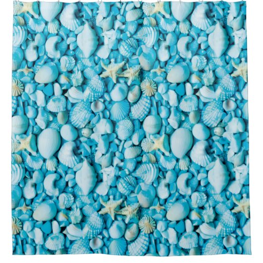 Aqua Shellscape Douchegordijn (Voorkant)