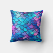 "Aqua Shimmer Iridescent Mermaid Scales" Kussen (Achterkant)