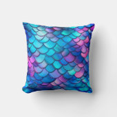 "Aqua Shimmer Iridescent Mermaid Scales" Kussen (Voorkant)