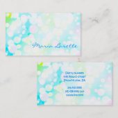 AQUA SHIMMER Party Event Planner Designer Kaart Visitekaartje (Voorkant / Achterkant)