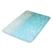 Aqua Silver Beach Blue Summer Glitter Gradient Badmat (Gekanteld)