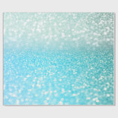 Aqua Silver Beach Blue Summer Glitter Gradient Cadeaupapier (Vlak)