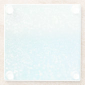 Aqua Silver Beach Blue Summer Glitter Gradient Glazen Onderzetter (Achterkant)