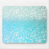 Aqua Silver Beach Blue Summer Glitter Gradient Muismat (Voorkant)