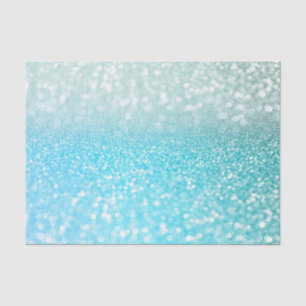 Aqua Silver Beach Blue Summer Glitter Gradient Tissuepapier