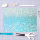 Aqua Silver Beach Blue Summer Glitter Gradient Tissuepapier (Craft)