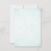 Aqua & Silver Glitter Blik Weddenschap RSVP-kaart RSVP Kaartje (Achterkant)