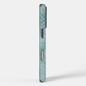 Aqua Silver Snake Print Case-Mate iPhone Case (Achterkant / Rechts)