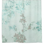 AQUA SILVER SPRING FLORAL PATTERN DOUCHEGORDIJN (Voorkant)