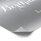 Aqua & Silver Starfish Beach Sweet 16-banner Poster (Hoek)