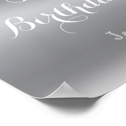 Aqua & Silver Starfish Beach Sweet 16-banner Poster (Hoek)