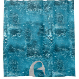 Aqua Silver Zeemeermin Douchegordijn