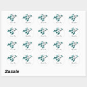 Aqua Simple Cherry Blossom Dank je Stickers (Vel)