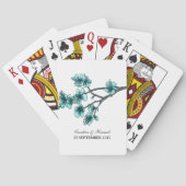 Aqua Simple Cherry Blossom Kaarten (Achterkant)