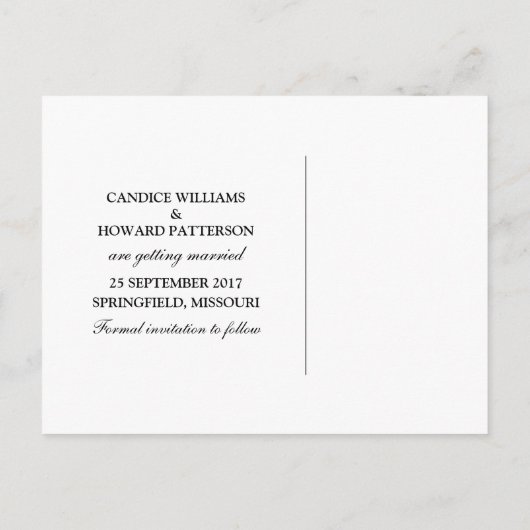 Aqua Simple Cherry Blossom Save the Date Aankondigingskaart (Achterkant)