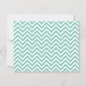 Aqua Simple Chevron Bedankt Opmerking Kaarten (Achterkant)