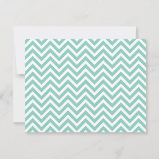 Aqua Simple Chevron Bedankt Opmerking Kaarten (Achterkant)