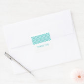 Aqua Simple Chevron Hartelijk dank, Stickers (Envelop)