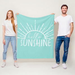 Aqua Simple Hallo Sunshine Fleece Deken