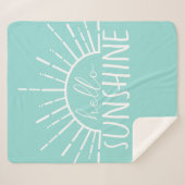 Aqua Simple Hallo Sunshine Sherpa Deken (Voorkant (horizontaal))