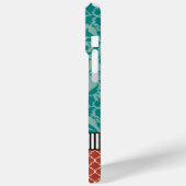 Aqua Sinaasappel Turquoise Marokkaanse gepersonali Case-Mate iPhone Case (Achterkant / Links)